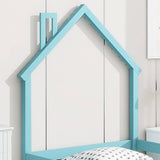Darrahopens Furniture > Bedroom Pine Wood Floor Bed House Frame for Kids and Toddlers