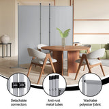 Darrahopens Furniture > Bedroom > Room Dividers Artiss 3 Panel Room Divider Screen 260x180cm Fabric Grey