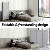 Darrahopens Furniture > Bedroom > Room Dividers Artiss 3 Panel Room Divider Screen 260x180cm Fabric Grey