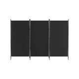 Darrahopens Furniture > Bedroom > Room Dividers Artiss 3 Panel Room Divider Set of 2 Folding Privacy Screen Fabric Room Separator Partition Black In Australia - Darrahopens