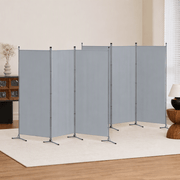 Darrahopens Furniture > Bedroom > Room Dividers Artiss 3 Panel Room Divider Set of 2 Folding Privacy Screen Fabric Room Separator Partition Grey In Australia - Darrahopens
