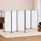 Darrahopens Furniture > Bedroom > Room Dividers Artiss 3 Panel Room Divider Set of 2 Folding Privacy Screen Fabric Room Separator Partition White In Australia - Darrahopens