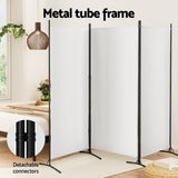 Darrahopens Furniture > Bedroom > Room Dividers Artiss 3 Panel Room Divider Set of 2 Folding Privacy Screen Fabric Room Separator Partition White In Australia - Darrahopens