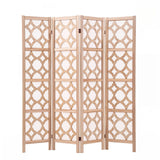 Darrahopens Furniture > Bedroom > Room Dividers Artiss 4 Panel Room Divider Folding Privacy Screen Wooden Partition Geometric Freestanding Separator Natural 170cm In Australia - Darrahopens