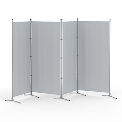 Darrahopens Furniture > Bedroom > Room Dividers Artiss 4 Panel Room Divider Screen 345x180cm Fabric Grey