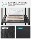 Darrahopens Furniture > Bedroom SONGMICS Portable Fabric Clothes Storage Wardrobe with 2 Clothes Rails Black