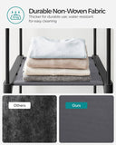 Darrahopens Furniture > Bedroom SONGMICS Portable Fabric Clothes Storage Wardrobe with 2 Clothes Rails Grey