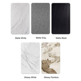 Darrahopens Furniture > Dining 120x60cm Matte Grey Minimalist Slate Kitchen Dining Table Marble Lunch Dinner Table Solid Metal Legs