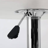 darrahopens Furniture > Dining Artiss Bar Table Kitchen Tables Swivel Round Metal White