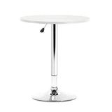 darrahopens Furniture > Dining Artiss Bar Table Kitchen Tables Swivel Round Metal White