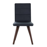 darrahopens Furniture > Dining Artiss Set of 2 Dining Chairs Retro Chair New metal Legs High Back PU Leather Black