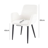 Darrahopens Furniture > Dining Boucle – teddy Sherpa Fabric Bliss Armrest Dining Chair Ensemble
