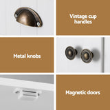 Darrahopens Furniture > Dining > Buffets & Sideboards Artiss 2x Buffet Sideboard Cabinet 6-Tier Storage Pantry Cupboard Drawer White