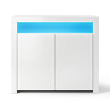 Darrahopens Furniture > Dining > Buffets & Sideboards Artiss 2x Buffet Sideboard Cabinet LED Cupboard High-Gloss Storage Pantry ARNO