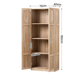 Darrahopens Furniture > Dining > Buffets & Sideboards Artiss 2x Buffet Sideboard Cabinet Pantry Hutch Kitchen Storage Organiser Pine