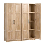 Darrahopens Furniture > Dining > Buffets & Sideboards Artiss 2x Buffet Sideboard Cabinet Pantry Hutch Kitchen Storage Organiser Pine