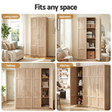 Darrahopens Furniture > Dining > Buffets & Sideboards Artiss 2x Buffet Sideboard Cabinet Pantry Hutch Kitchen Storage Organiser Pine
