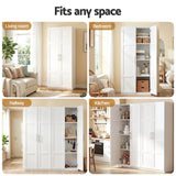 Darrahopens Furniture > Dining > Buffets & Sideboards Artiss 2x Buffet Sideboard Cabinet Pantry Hutch Kitchen Storage Organiser White
