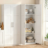 Darrahopens Furniture > Dining > Buffets & Sideboards Artiss 2x Buffet Sideboard Cabinet Pantry Hutch Kitchen Storage Organiser White