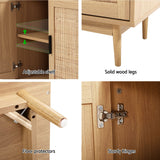Darrahopens Furniture > Dining > Buffets & Sideboards Artiss 2x Buffet Sideboard Cabinet Rattan Cupboard 2 Doors Storage Pantry BRIONY