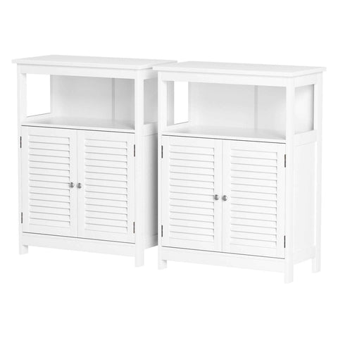 Darrahopens Furniture > Dining > Buffets & Sideboards Artiss 2x Buffet Sideboard Cabinet Server Cupboard Kitchen Bathroom Storage IVOR