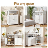 Darrahopens Furniture > Dining > Buffets & Sideboards Artiss 2x Buffet Sideboard Cabinet Server Cupboard Kitchen Bathroom Storage IVOR