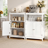 Darrahopens Furniture > Dining > Buffets & Sideboards Artiss 2x Buffet Sideboard Cabinet Server Cupboard Kitchen Bathroom Storage IVOR