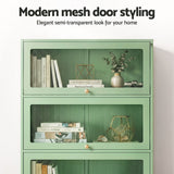 Darrahopens Furniture > Dining > Buffets & Sideboards Artiss 2x Buffet Sideboard Cabinet Storage Cupboard Mesh Doors Metal ELIA Green