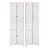 Darrahopens Furniture > Dining > Buffets & Sideboards Artiss 2x Buffet Sideboard Pantry Cabinet Cupboard 6-Tiers Storage Shelves BERNE