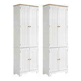 Darrahopens Furniture > Dining > Buffets & Sideboards Artiss 2x Buffet Sideboard Pantry Cabinet Cupboard 6-Tiers Storage Shelves BERNE