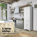 Darrahopens Furniture > Dining > Buffets & Sideboards Artiss 2x Buffet Sideboard Pantry Cabinet Cupboard 6-Tiers Storage Shelves BERNE