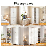 Darrahopens Furniture > Dining > Buffets & Sideboards Artiss 2x Buffet Sideboard Pantry Cabinet Cupboard 6-Tiers Storage Shelves BERNE