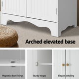 Darrahopens Furniture > Dining > Buffets & Sideboards Artiss 2x Buffet Sideboard Pantry Cabinet Cupboard 6-Tiers Storage Shelves BERNE