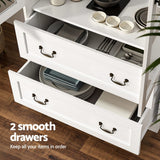 Darrahopens Furniture > Dining > Buffets & Sideboards Artiss Buffet Sideboard 180cm Hutch Storage Cabinet Kitchen Drawer Door White