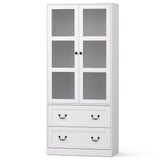 Darrahopens Furniture > Dining > Buffets & Sideboards Artiss Buffet Sideboard 180cm Hutch Storage Cabinet Kitchen Drawer Door White