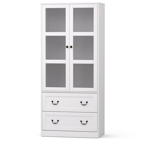 Darrahopens Furniture > Dining > Buffets & Sideboards Artiss Buffet Sideboard 180cm Hutch Storage Cabinet Kitchen Drawer Door White