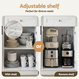 Darrahopens Furniture > Dining > Buffets & Sideboards Artiss Buffet Sideboard Cabinet Kitchen Tilt Out Bin Holder Storage Cupboard