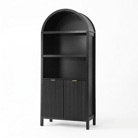 Darrahopens Furniture > Dining > Buffets & Sideboards Artiss Buffet Sideboard Cabinet Pantry 180CM Arched Storage Bookshelf Black In Australia - Darrahopens