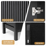 Darrahopens Furniture > Dining > Buffets & Sideboards Artiss Buffet Sideboard Cabinet Pantry 180CM Arched Storage Bookshelf Black In Australia - Darrahopens