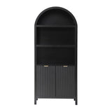 Darrahopens Furniture > Dining > Buffets & Sideboards Artiss Buffet Sideboard Cabinet Pantry 180CM Arched Storage Bookshelf Black In Australia - Darrahopens
