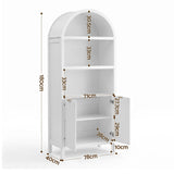 Darrahopens Furniture > Dining > Buffets & Sideboards Artiss Buffet Sideboard Cabinet Pantry 180CM Arched Storage Bookshelf White In Australia - Darrahopens