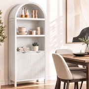 Darrahopens Furniture > Dining > Buffets & Sideboards Artiss Buffet Sideboard Cabinet Pantry 180CM Arched Storage Bookshelf White In Australia - Darrahopens