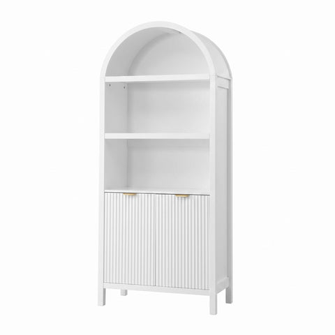 Darrahopens Furniture > Dining > Buffets & Sideboards Artiss Buffet Sideboard Cabinet Pantry 180CM Arched Storage Bookshelf White In Australia - Darrahopens