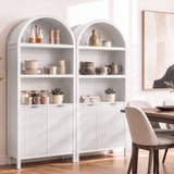 Darrahopens Furniture > Dining > Buffets & Sideboards Artiss Buffet Sideboard Cabinet Pantry X2 180CM Arched Storage Bookshelf White In Australia - Darrahopens