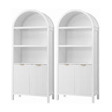 Artiss Buffet Sideboard Cabinet Pantry X2 180CM Arched Storage Bookshelf White In Australia - Darrahopens