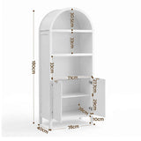 Artiss Buffet Sideboard Cabinet Pantry X2 180CM Arched Storage Bookshelf White In Australia - Darrahopens