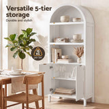 Artiss Buffet Sideboard Cabinet Pantry X2 180CM Arched Storage Bookshelf White In Australia - Darrahopens