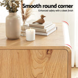 Darrahopens Furniture > Dining > Buffets & Sideboards Artiss Buffet Sideboard Cabinet Storage Kitchen Cupboard Drawers Round Edge Oak