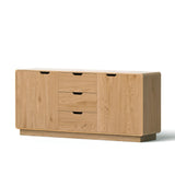 Darrahopens Furniture > Dining > Buffets & Sideboards Artiss Buffet Sideboard Cabinet Storage Kitchen Cupboard Drawers Round Edge Oak