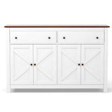 Darrahopens Furniture > Dining > Buffets & Sideboards Artiss Buffet Sideboard Storage Cabinet Kitchen Cupboard 2 Drawers 140CM White